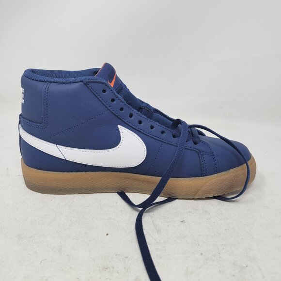 Nike SB Blazer Mid Orange Label Navy Gum FJ1680-400 US 6.5 Skate Board dunk 1 2 - Picture 3 of 11